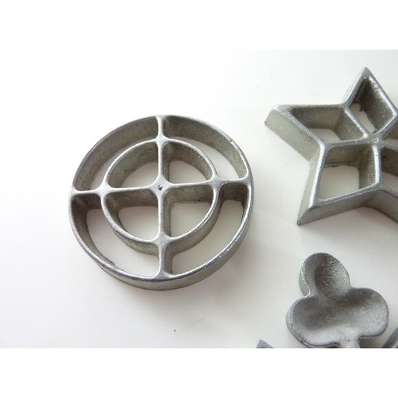 Vintage Pastry Aluminum Molds Baking Swedish Cookie Molds - Picture 3 of 5